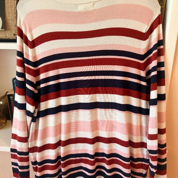 Macy's Style&Co. XL Sweater, Crewneck Pullover Striped - Picture 4 of 6